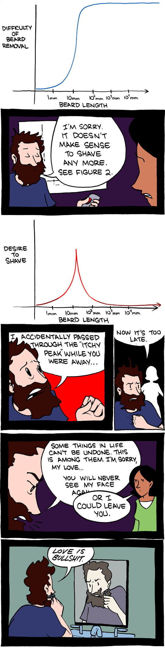 cartoon showing beard mathematics