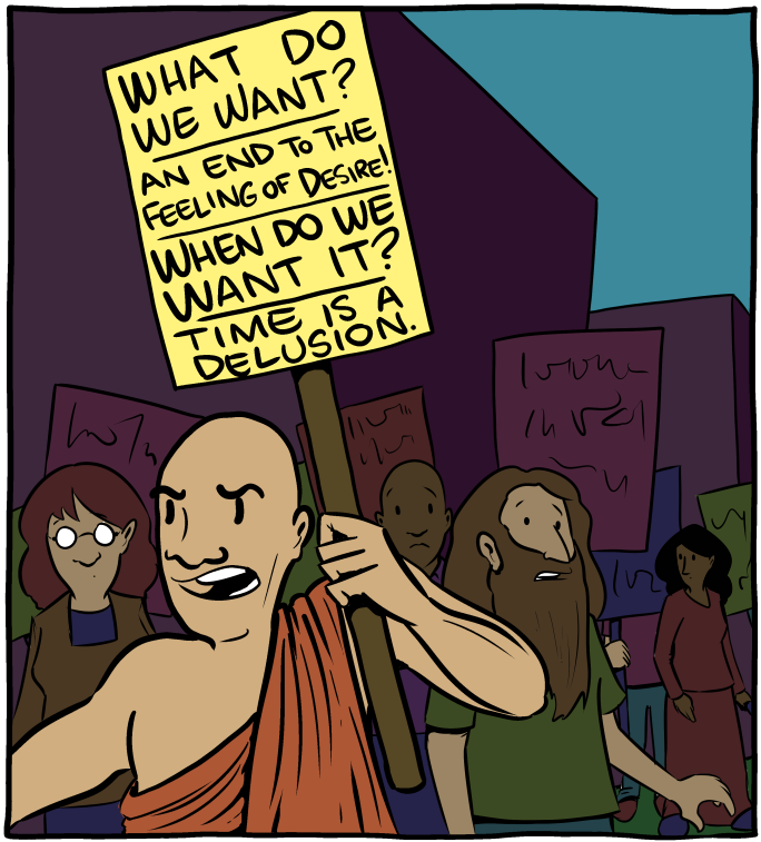 Buddhist protestor