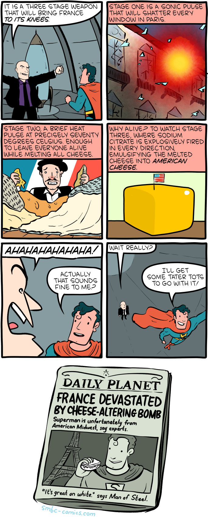 The guy in panel 3 is actually Superdupont at his day job.