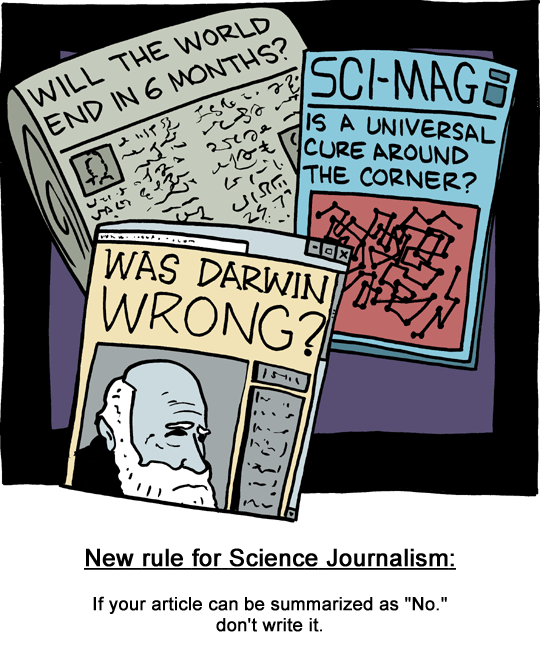 New rule for science journalism