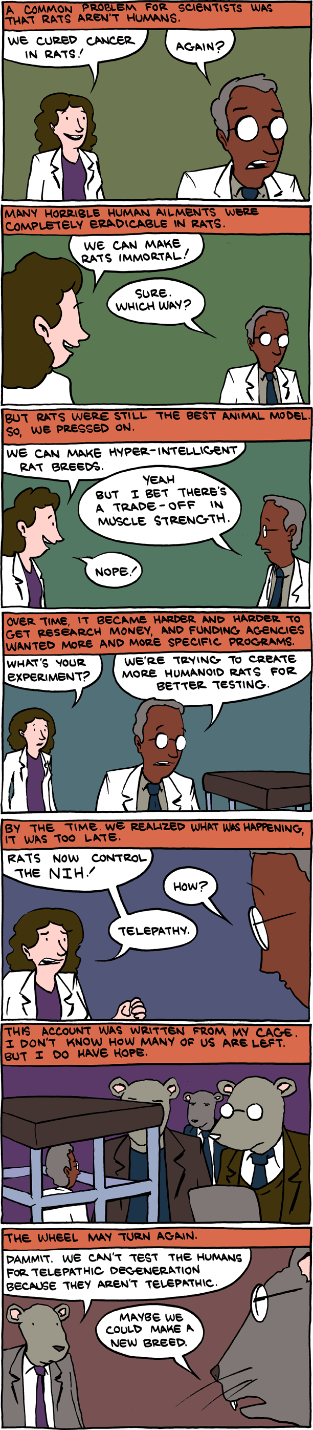 Comic about animal models by saturday morning breakfast cereal